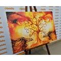 CANVAS PRINT TREE OF LIFE WITH RAVENS - PICTURES FENG SHUI - PICTURES