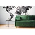 WALLPAPER POLYGONAL MAP OF THE WORLD IN BLACK AND WHITE - WALLPAPERS MAPS - WALLPAPERS