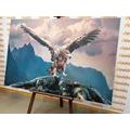 CANVAS PRINT EAGLE WITH SPREAD WINGS OVER THE MOUNTAINS - PICTURES OF ANIMALS{% if product.category.pathNames[0] != product.category.name %} - PICTURES{% endif %}