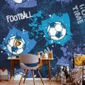TAPETA NOGOMETNA ŽOGA V MODRI - OTROŠKE TAPETE - TAPETE