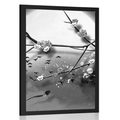 POSTER TREE BRANCHES UNDER THE FULL MOON IN BLACK AND WHITE - BLACK AND WHITE - POSTERS