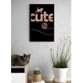 AFFICHE CHAT AVEC UNE PELOTE DE LAINE ET L'INSCRIPTION CUTE - DE NOTRE ATELIER - AFFICHES