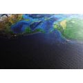 CANVAS PRINT BLUE PLANET EARTH - PICTURES OF SPACE AND STARS - PICTURES