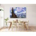 CANVAS PRINT REPRODUCTION OF STARRY NIGHT - VINCENT VAN GOGH - ABSTRACT PICTURES - PICTURES