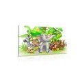 CANVAS PRINT JUNGLE ANIMALS - CHILDRENS PICTURES - PICTURES