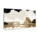 IMPRESSION SUR TOILE PYRAMIDE MAYA - IMPRESSION SUR TOILE DE NATURE ET PAYSAGE - IMPRESSION SUR TOILE