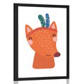 POSTER CUTE FOX WITH FEATHERS - ANIMALS - POSTERS