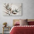 CANVAS PRINT MINIMALIST LEAVES IN BOHO DESIGN - PICTURES OF TREES AND LEAVES - PICTURES