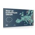 CANVAS PRINT EDUCATIONAL MAP WITH THE NAMES OF THE COUNTRIES OF THE EUROPEAN UNION - PICTURES OF MAPS - PICTURES