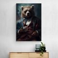 CANVAS PRINT ANIMAL GANGSTER BEAR - PICTURES OF ANIMAL GANGSTERS - PICTURES