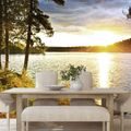 FOTOTAPETA ZÁPAD SLNKA NAD JAZEROM - TAPETY PRÍRODA - TAPETY
