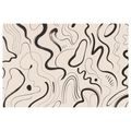 TABLEAU SUR TOILE – FLUX ABSTRAIT DE LIGNES NOIRES - IMAGES FORMES ABSTRAITES - TABLEAUX