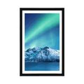 POSTER CU PASSEPARTOUT AURORA POLARĂ ARCTICĂ - NATURĂ - POSTERE