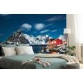 SELF ADHESIVE WALL MURAL NIGHT LANDSCAPE IN NORWAY - SELF-ADHESIVE WALLPAPERS - WALLPAPERS