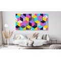 WANDBILD BUNTES MUSTER - POP-ART-BILDER - BILDER