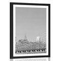 POSTER WITH MOUNT SKYSCRAPERS IN NEW YORK CITY IN BLACK AND WHITE - BLACK AND WHITE - POSTERS