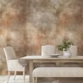 TAPETE VINTAGE BRAUNE OMBRE-TÖNE - TAPETEN MIT LEDEROPTIK - TAPETEN