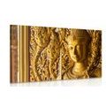 CANVAS PRINT BUDDHA STATUE IN A TEMPLE - PICTURES FENG SHUI - PICTURES