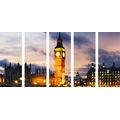 5-PIECE CANVAS PRINT LONDON BIG BEN AT NIGHT - PICTURES OF CITIES - PICTURES