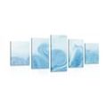 5-PIECE CANVAS PRINT BEAUTIFUL BLUE ABSTRACTION - ABSTRACT PICTURES{% if product.category.pathNames[0] != product.category.name %} - PICTURES{% endif %}