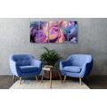 5-PIECE CANVAS PRINT COLOR SPIRAL - ABSTRACT PICTURES - PICTURES