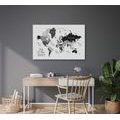 QUADRO SU SUGHERO MAPPA ELEGANTE IN BIANCO E NERO - QUADRI SU SUGHERO - QUADRI