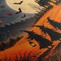 QUADRO SU TELA – SENTIERO DI HALLOWEEN VERSO LA CASA OSCURA - QUADRI HALLOWEEN E HORROR - STAMPE E QUADRI