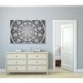 QUADRO MANDALA DECORATIVO CON MERLETTO IN BIANCO E N ERO - QUADRI BIANCO E NERO - QUADRI