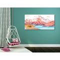 CANVAS PRINT PAINTED MOUNTAIN LANDSCAPE - PICTURES OF NATURE AND LANDSCAPE - PICTURES