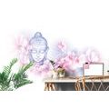 CARTA DA PARATI BUDDHA CON FIORI DI SAKURA - CARTA DA PARATI FENG SHUI - CARTA DA PARATI