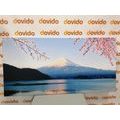 CANVAS PRINT LAKE VIEW OF MOUNT FUJI - PICTURES OF NATURE AND LANDSCAPE - PICTURES