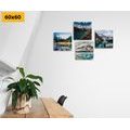 CANVAS PRINT SET CHARMING MOUNTAIN LANDSCAPES - SET OF PICTURES - PICTURES