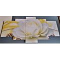 5-PIECE CANVAS PRINT LUXURY ROSE WITH AN ABSTRACTION - ABSTRACT PICTURES{% if product.category.pathNames[0] != product.category.name %} - PICTURES{% endif %}