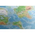 CANVAS PRINT CLASSIC WORLD MAP - PICTURES OF MAPS - PICTURES