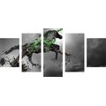 5-PIECE CANVAS PRINT HORSE IN A UNIQUE DESIGN - PICTURES OF ANIMALS{% if product.category.pathNames[0] != product.category.name %} - PICTURES{% endif %}