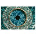 TABLEAU SUR TOILE – ŒIL TURQUOISE EN MOSAÏQUE - TABLEAUX PAR THÈME - TABLEAUX