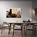 QUADRO SU TELA – GATTO NERO E MAGIA - QUADRI HALLOWEEN E HORROR - STAMPE E QUADRI