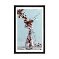 POSTER WITH MOUNT CHERRY TWIG IN A VASE - VASES - POSTERS