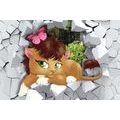 CANVAS PRINT CUTE LION CUB - CHILDRENS PICTURES - PICTURES