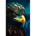 CANVAS PRINT BLUE-GOLD EAGLE - PICTURES LORDS OF THE ANIMAL KINGDOM - PICTURES