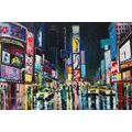 CANVAS PRINT COLORED NEW YORK - PICTURES OF CITIES - PICTURES