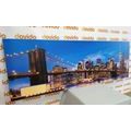 CANVAS PRINT ENCHANTING BROOKLYN BRIDGE - PICTURES OF CITIES - PICTURES