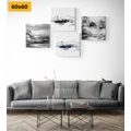 CANVAS PRINT SET SEA IN THE IMITATION OF AN OIL PAINTING - SET OF PICTURES - PICTURES