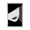 POSTER CLASSY LADY IN A HAT IN BLACK AND WHITE DESIGN - BLACK AND WHITE - POSTERS