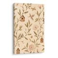 TABLEAU SUR TOILE – BRANCHETTES ROMANTIQUES AUX NICHOIRS - TABLEAUX DE FLEURS - TABLEAUX