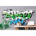 SELF ADHESIVE WALLPAPER WITH A MODERN STREET ART INSCRIPTION - SELF-ADHESIVE WALLPAPERS{% if product.category.pathNames[0] != product.category.name %} - WALLPAPERS{% endif %}
