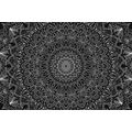 CANVAS PRINT DETAILED DECORATIVE MANDALA IN BLACK AND WHITE - BLACK AND WHITE PICTURES - PICTURES