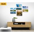 CANVAS PRINT SET VIEW OF BEAUTIFUL NATURE - SET OF PICTURES - PICTURES