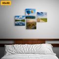 CANVAS PRINT SET VIEW OF BEAUTIFUL NATURE - SET OF PICTURES - PICTURES