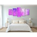 5-PIECE CANVAS PRINT INDIAN MANDALA WITH A GALACTIC BACKGROUND - PICTURES FENG SHUI - PICTURES